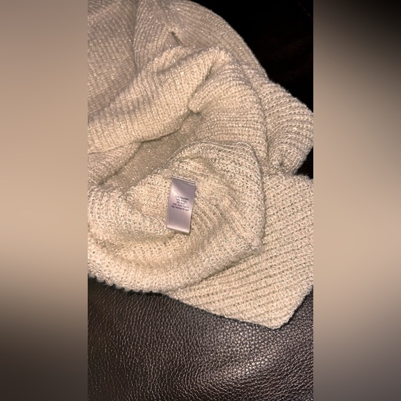 Jennifer Lopez Shimmering Champagne Color Sweater Vest Macrame Size M - Picture 6 of 10